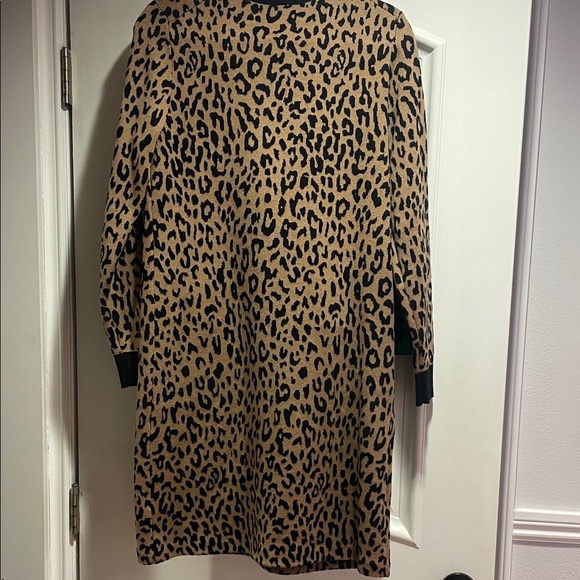 Leopard Print Sweater Dress - Picture 3 of 6